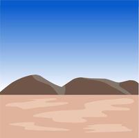 sfondo del deserto con cielo blu vettore