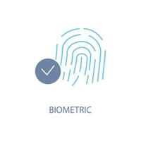 biometrico concetto linea icona. semplice elemento illustrazione.biometric concetto schema simbolo design. vettore