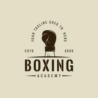 boxe logo vettore Vintage ▾ illustrazione modello icona grafico design. combattente sport cartello o simbolo per accademia o club o per concorrenza o camicia Stampa con retrò tipografia concetto