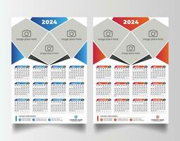 2024 calendario modello vettore