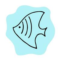 pesce scarabocchio linea mano disegno modificabile vettore illustrazione