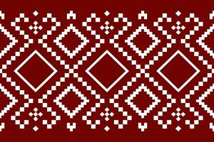 rosso tradizionale etnico modello paisley fiore ikat sfondo astratto azteco africano indonesiano indiano senza soluzione di continuità modello per tessuto Stampa stoffa vestito tappeto le tende e sarong vettore