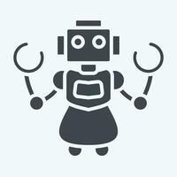 icona personale robot. relazionato per futuro tecnologia simbolo. glifo stile. semplice design modificabile. semplice illustrazione vettore