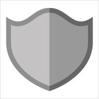 argento scudo icona piatto vettore design. araldico simbolo premio distintivo forma. medievale metallo Armi.