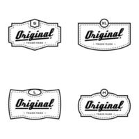 etichetta distintivi vintage garantiti e originali. vettore di modello di adesivo e timbro