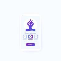 app di meditazione, vettore di progettazione dell'interfaccia utente