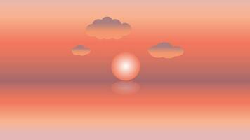 nuvoloso tramonto illustrazione vettore