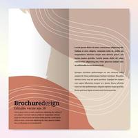 modello di progettazione brochure astratta per bellezza e moda vettore