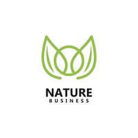 illustrazione dell'icona di vettore di progettazione del modello di logo della natura.