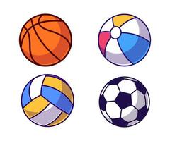vettore illustrazione gli sport sfera, cartone animato collezione