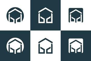 edificio logo design con creativo concetto vettore