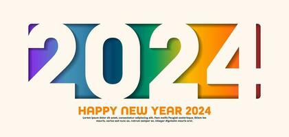 il celebrativo 2024 nuovo anno illustrazione cattura un' fresco inizio essenza. il concetto di minimalismo, festa, Cinese nuovo anno, futuro e celebrazione . vettore