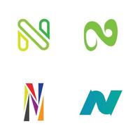 lettera n logo modello icona vettoriale design