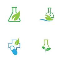 disegno dell'illustrazione delle immagini del logo della medicina naturale vettore
