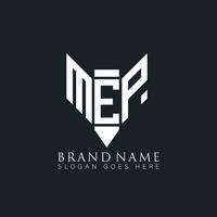 mep astratto lettera logo. mep creativo monogramma iniziali lettera logo concetto. mep unico moderno piatto astratto vettore lettera logo design.