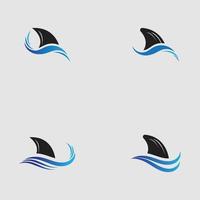 pinna di squalo logo modello icona vettore illustrazione design