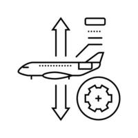 alettone registrazione aereo linea icona vettore illustrazione