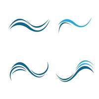 logo dell'acqua dell'onda vettore