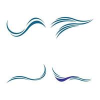 logo dell'acqua dell'onda vettore