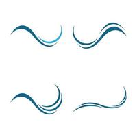 logo dell'acqua dell'onda vettore