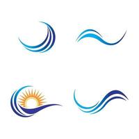 logo dell'acqua dell'onda vettore