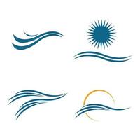 logo dell'acqua dell'onda vettore