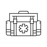 medico Borsa ambulanza linea icona vettore illustrazione
