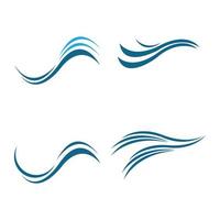 logo dell'acqua dell'onda vettore