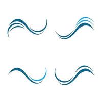 logo dell'acqua dell'onda vettore