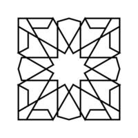 islamico geometrico modello linea icona vettore illustrazione