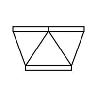 tavolo minimalista elegante linea icona vettore illustrazione