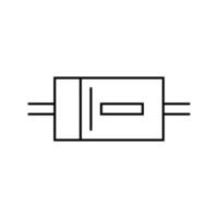 diodo elettrico ingegnere linea icona vettore illustrazione