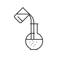 miscelazione sostanze ingegnere linea icona vettore illustrazione