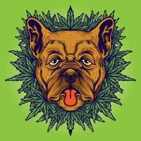 illustrazioni di sfondo di cannabis erbaccia del cane vettore