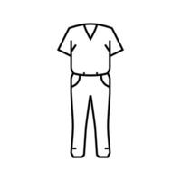 prigioniero uniforme crimine linea icona vettore illustrazione