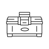 cassetta degli attrezzi box auto linea icona vettore illustrazione