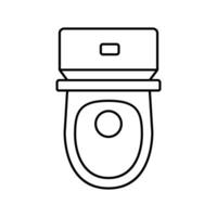 bagno superiore Visualizza linea icona vettore illustrazione