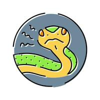 serpente sibilo animale colore icona vettore illustrazione