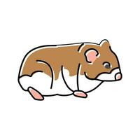 criceto in piedi animale domestico colore icona vettore illustrazione