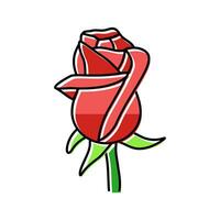rosso Rose amore colore icona vettore illustrazione
