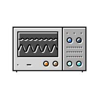 oscilloscopio elettrico ingegnere colore icona vettore illustrazione