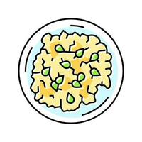 uovo insalata colore icona vettore illustrazione