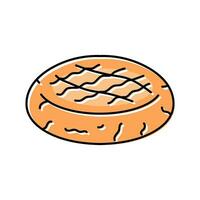 arachide burro biscotti cibo merenda colore icona vettore illustrazione