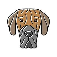 grande dane cane cucciolo animale domestico colore icona vettore illustrazione