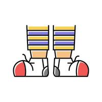clown piedi carnevale Vintage ▾ mostrare colore icona vettore illustrazione