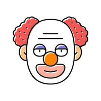 clown Vintage ▾ mostrare colore icona vettore illustrazione