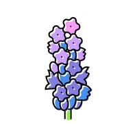 lavanda fiorire primavera colore icona vettore illustrazione