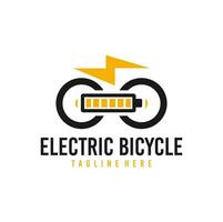elettrico bicicletta logo concetto icona vettore. semplice design moderno elettrico bicicletta tecnology vettore. vettore