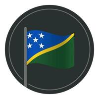 astratto Salomone bandiera piatto icona nel cerchio isolato su bianca sfondo vettore