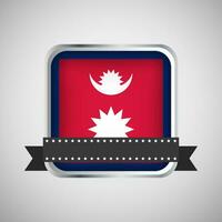 vettore il giro bandiera con Nepal bandiera
